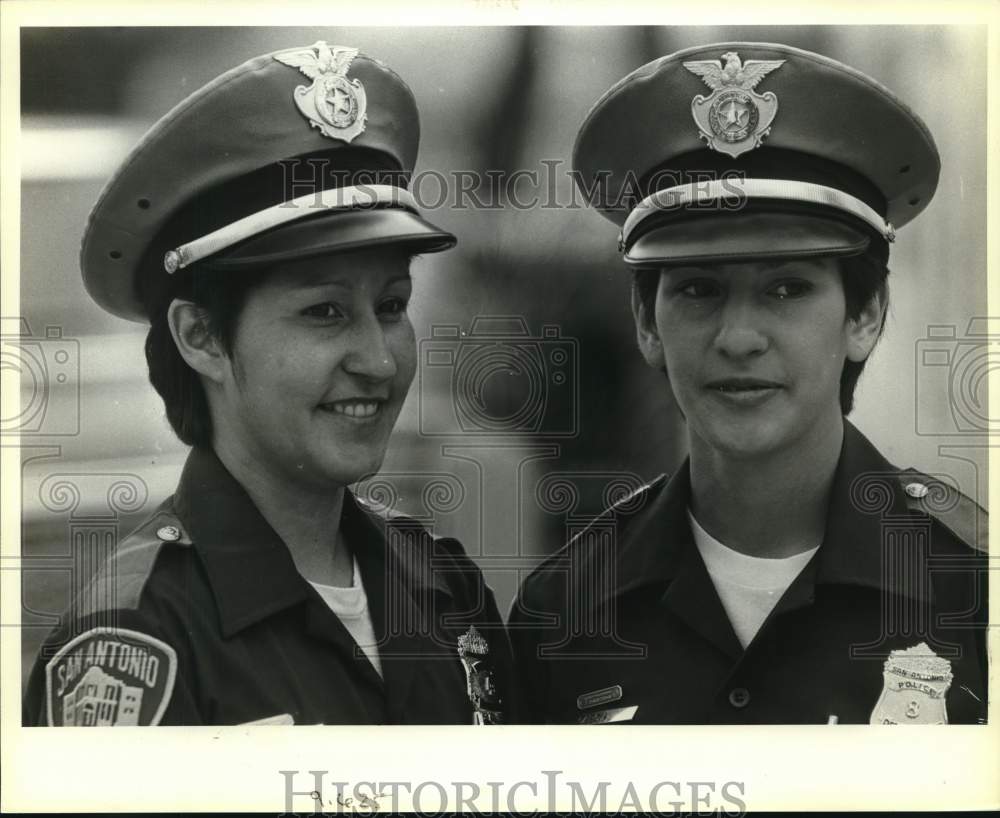1986 Thelma Valdez, Margaret Garcia at Police Cadets Graduation-Historic Images
