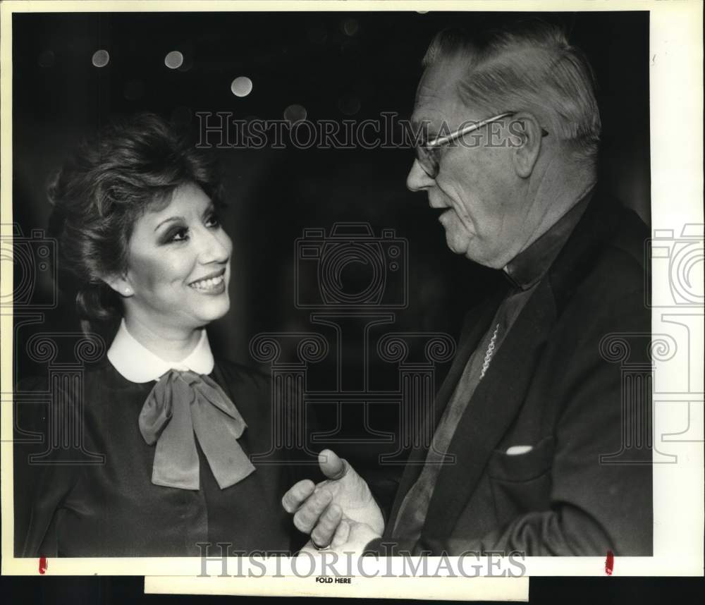 1983 Martha Tijerina & Bernard Popp at Pre-telethon Navideno Dinner-Historic Images