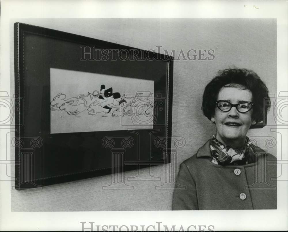 Mrs. James Thurber, wife of author-artist by drawing-Historic Images