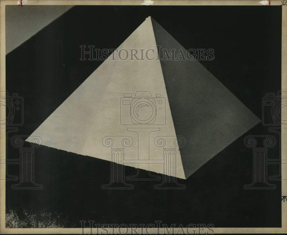 1981 Shot of paper pyramid-Historic Images