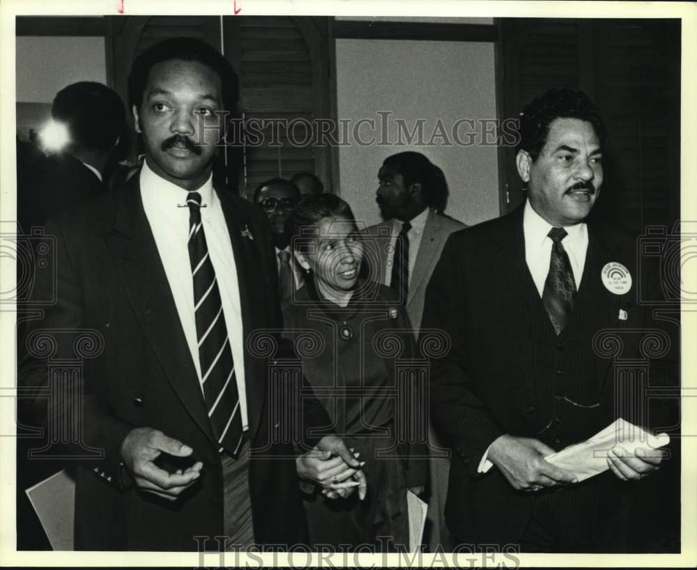 1984 Reverend Jesse Jackson with Councilman Joe Webb, Texas-Historic Images