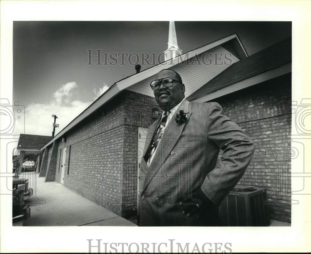 1992 Reverend Greg Jones at Coliseum Park Baptist Church, Texas-Historic Images