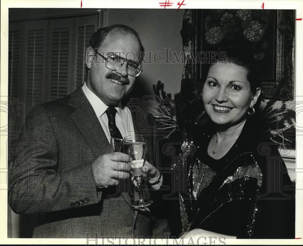 1988 Dave and Liz Javer at Holiday Open House, Texas-Historic Images