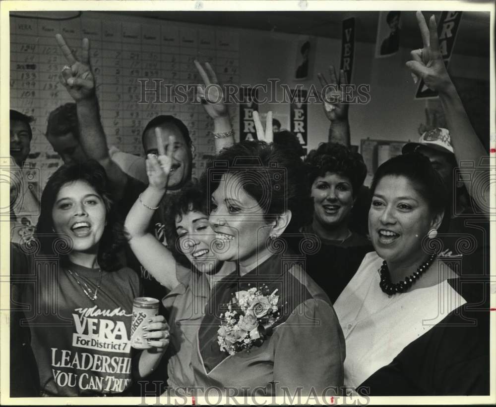 1985 Yolanda Vera, District 7 Run-off candidate, Texas-Historic Images