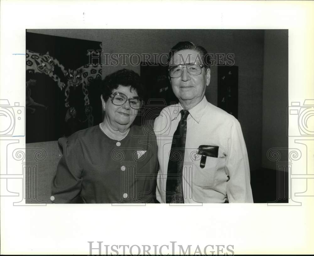 1991 Aida Tovar and Jose Tovar at Mexican Cultural Institute, Texas-Historic Images
