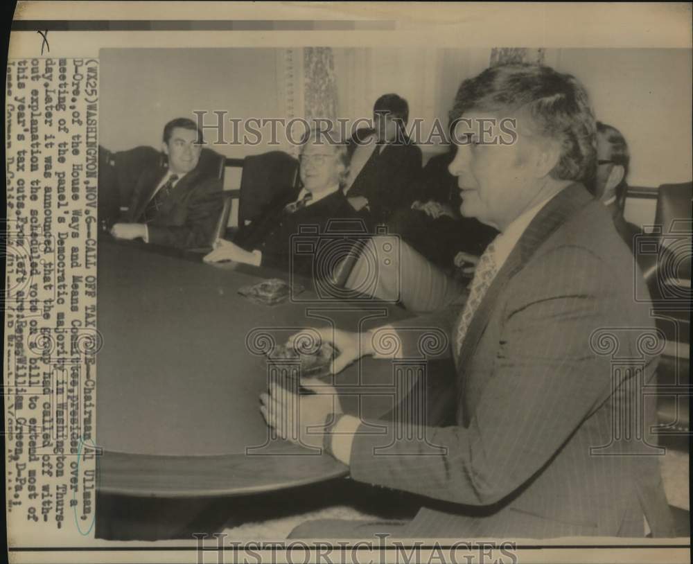 All Ullman speaking with House Ways and Means Committee, Washington-Historic Images