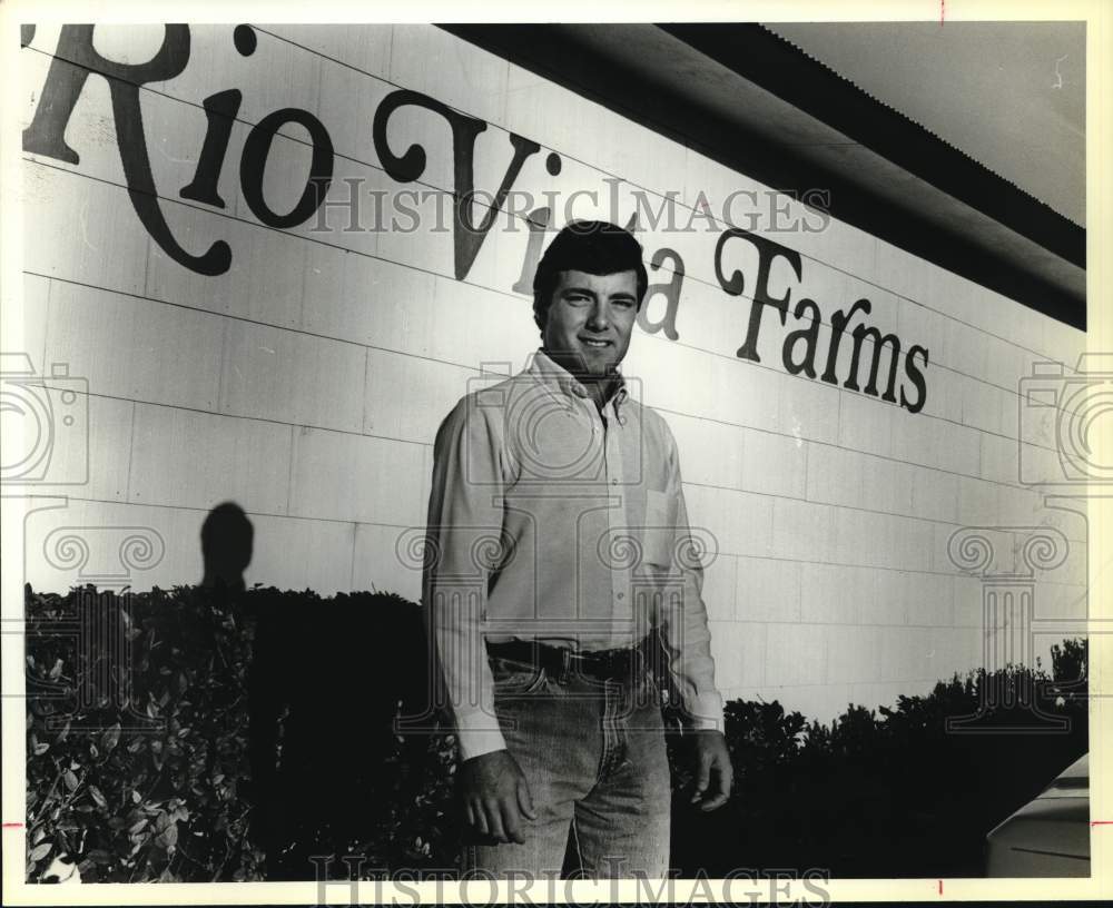 1985 Chris West, operator of Rio Vista Farms, Texas-Historic Images
