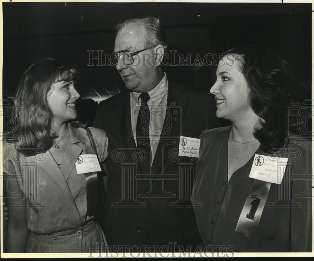 1985 Dr. Ed West at reception with new teachers, Texas-Historic Images