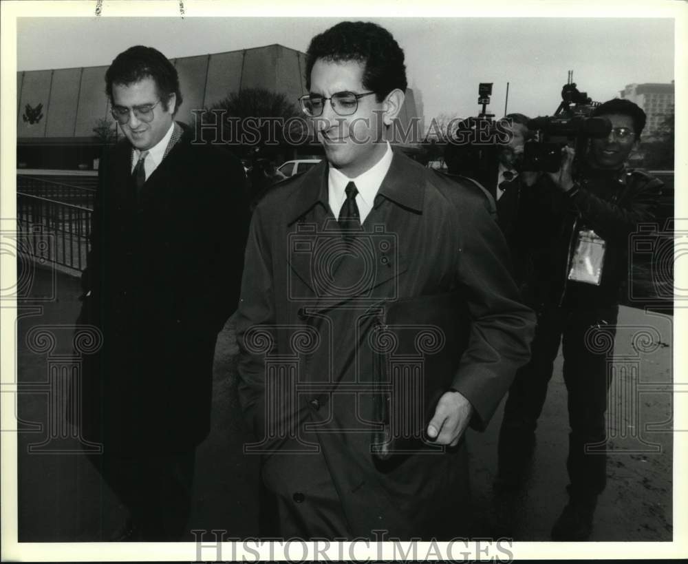 1994 Mark Masferrer leaves Federal Court House-Branch Davidian Trial-Historic Images