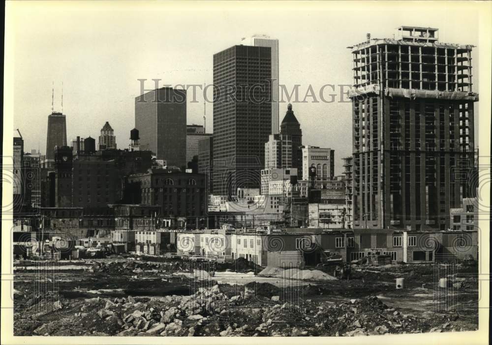 1979 Chicago housing development construction south of Loop-Historic Images