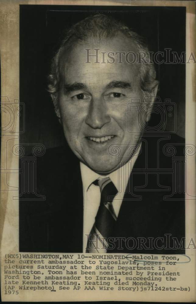 1975 Malcolm Toon, Ambassador To Yugoslavia, poses in Washington, DC-Historic Images