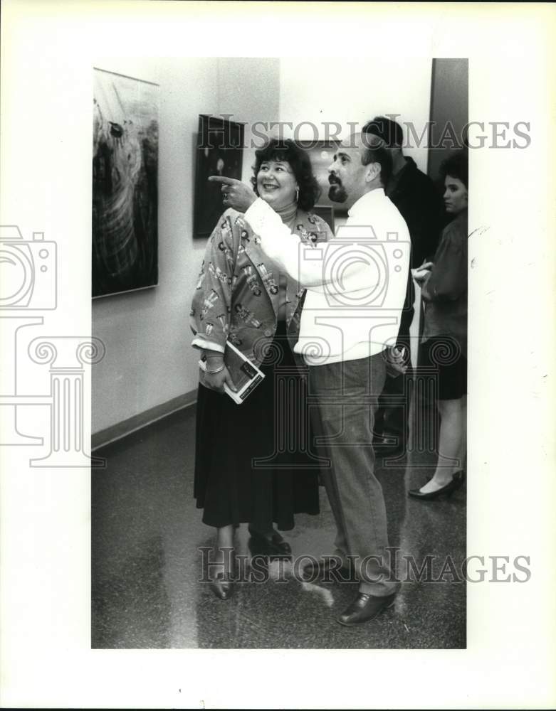 1991 Gina Pellegrino and Joseph Trevino attend Art Reception-Historic Images