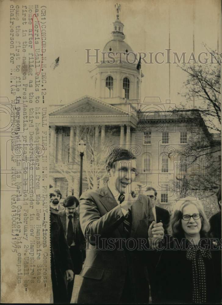1975 Arizona Congressman Morris Udall at New Hampshire State House-Historic Images