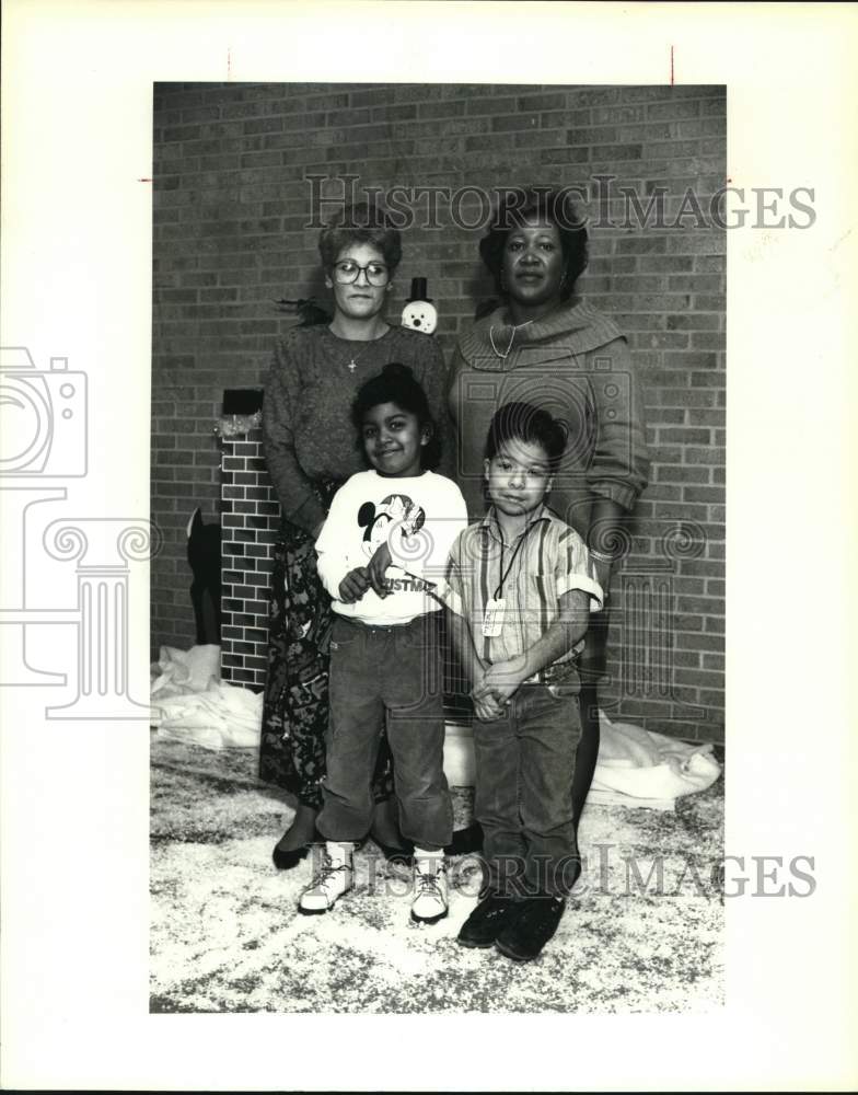 1992 Guests of Springview Boys and Girls Club Christmas celebration-Historic Images