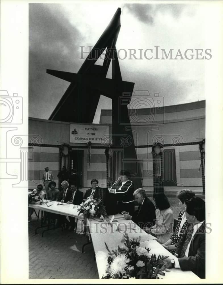 1993 Yolanda Vera at opening of Guadalupe Learning Center, Texas-Historic Images