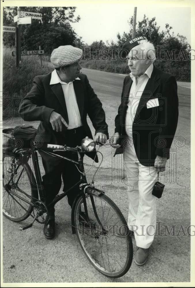 1992 Ivan Barker and Walt Cranston attend England memorial service-Historic Images