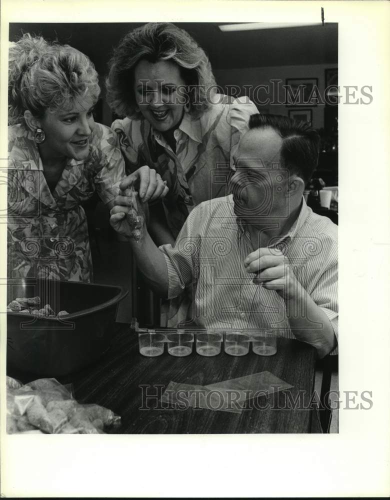 1987 Connie Tyra; Jane Hibler and Sam Capers, Jr. attend event, TX.-Historic Images