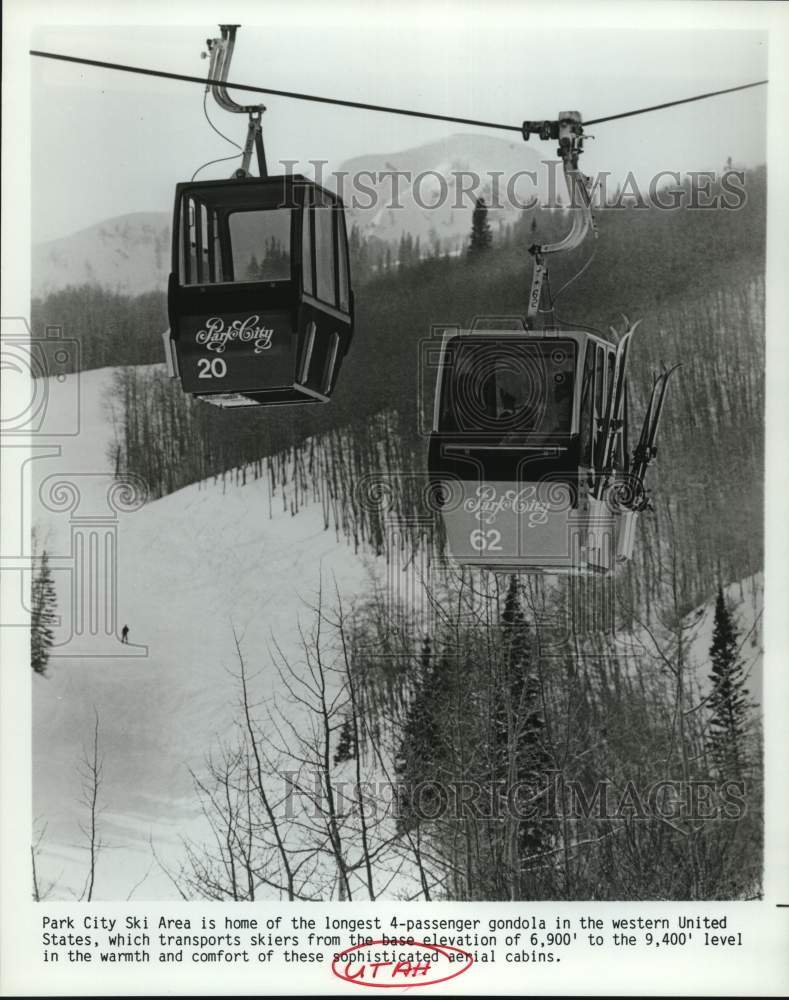 Park City, Utah's 4-passenger gondolas in western United States.-Historic Images