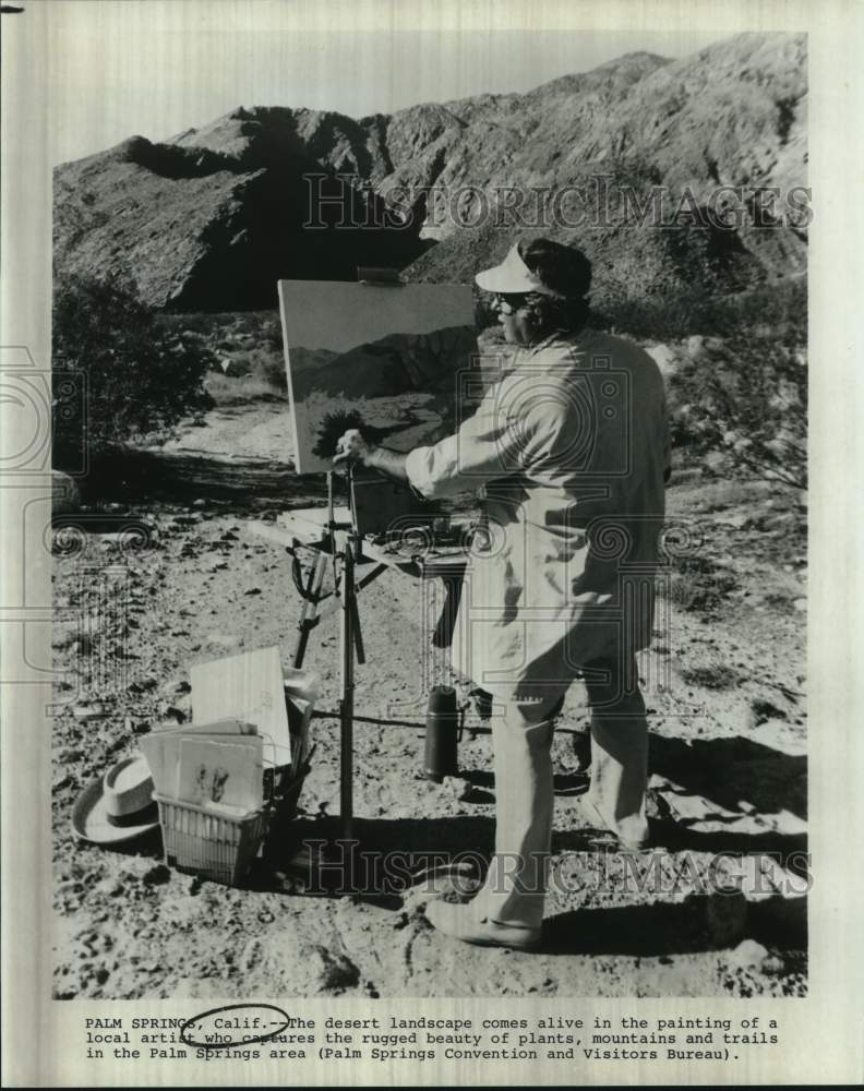 Local artist captures Palm Springs, California desert landscape-Historic Images