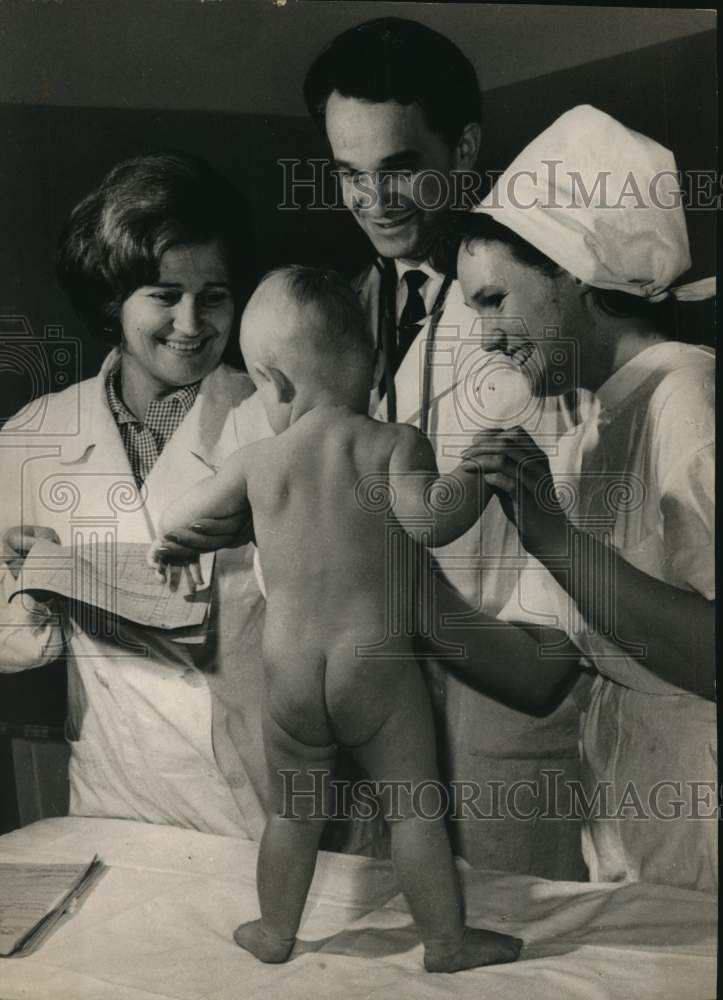 1969 Medical Staff With Healthy Baby, Pediatrics Institute Of Moscow-Historic Images