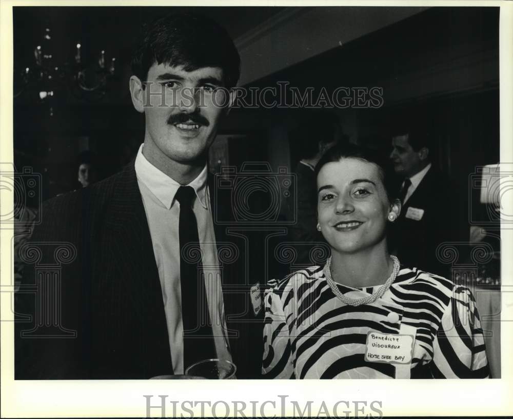 1987 Jean-Jacques and Benedicte Vigoureux attend Plaza Club event-Historic Images