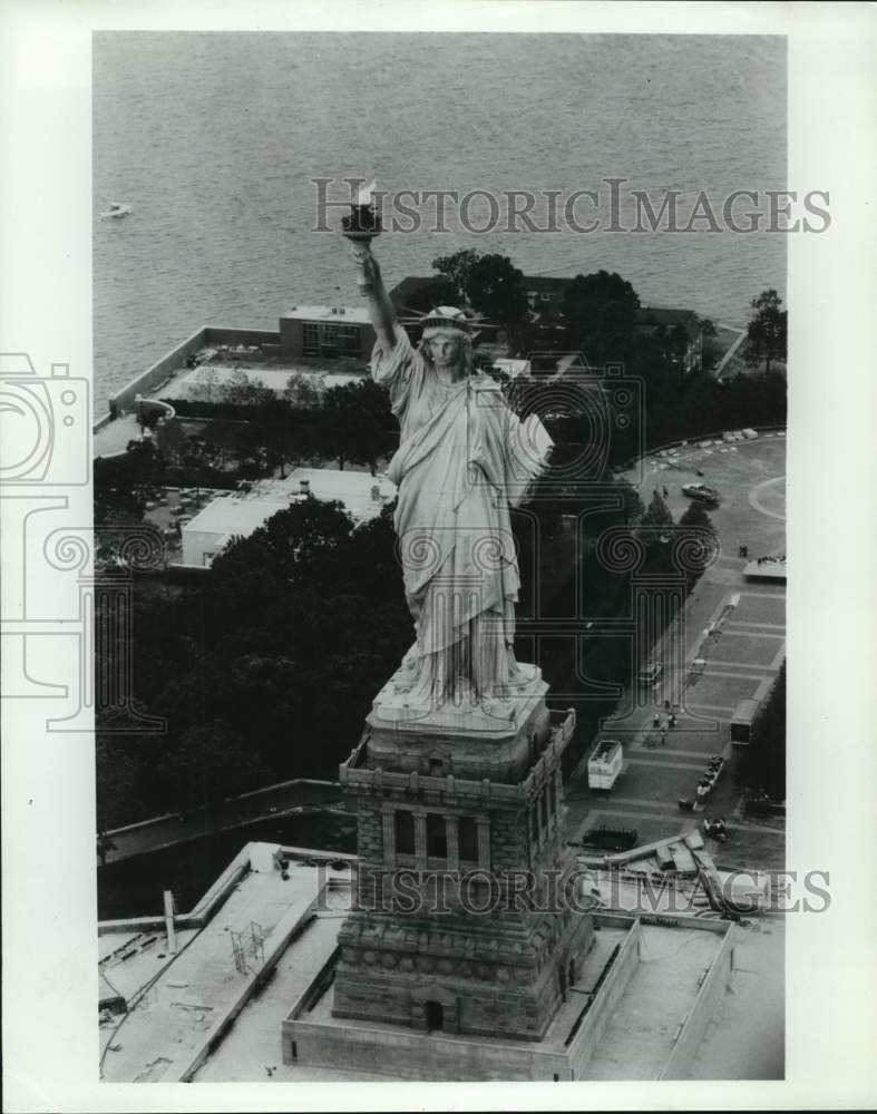 Aerial view of the Statue of Liberty-Historic Images