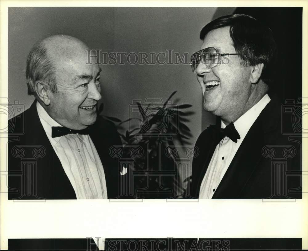 1988 Kenneth Redden and Bill White at black-tie banquet, San Antonio-Historic Images
