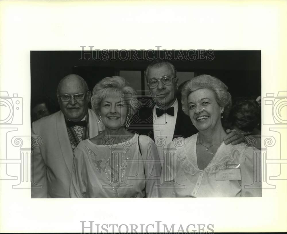 1987 Colonels Dwight Dinsmore, Lloyd Hanes & wives at MOWW event, TX-Historic Images