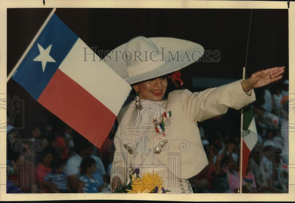1990 Fiesta Flambeau Parade grand marshal Catalina Villalpando-Historic Images