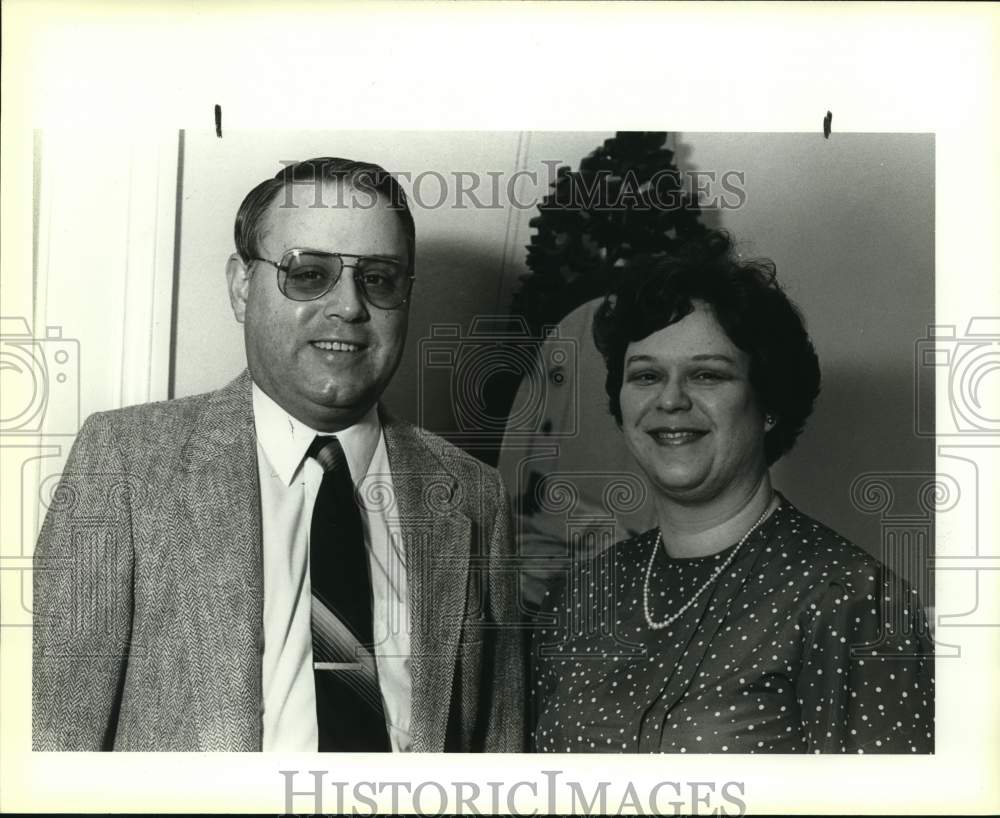 1987 John &amp; Susan Groos at Maria Watson Christmas open house-Historic Images