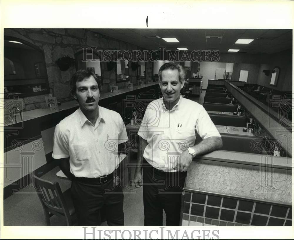 1989 Steven Karam and Larry Karam pose at Mexican Manhattan.-Historic Images