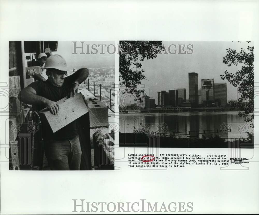 1984 Construction and aerial views of Louisville, Kentucky.-Historic Images