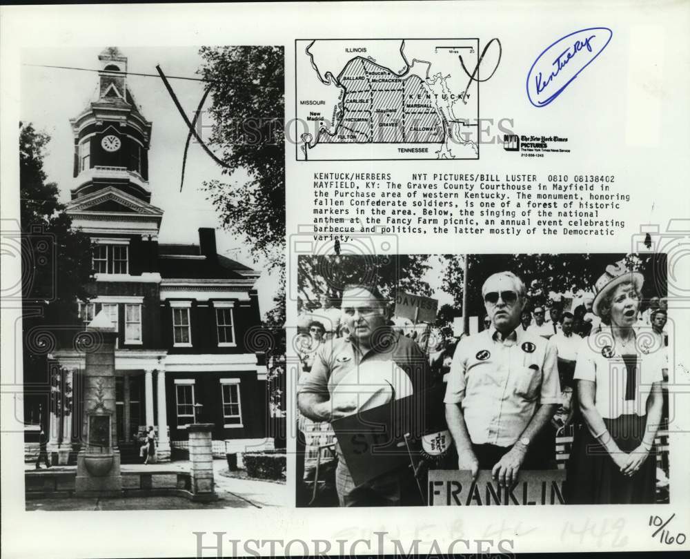 1984 Graves County Courthouse and Fancy Farm picnic signers-Historic Images