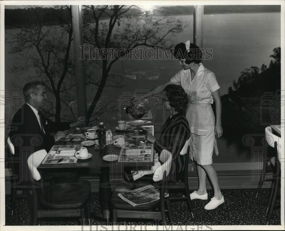 Spacious dining room at Lake Cumberland State Park restaurant.-Historic Images