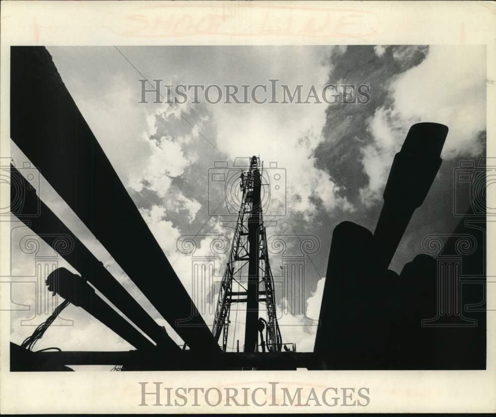 Drilling platform at South Laredo Field, Texas-Historic Images