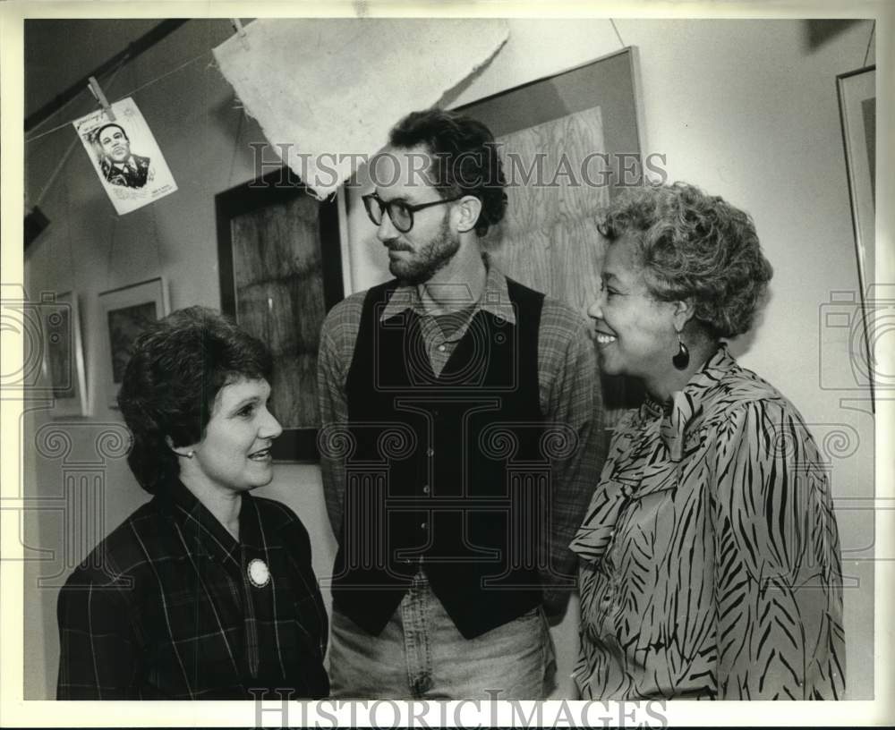 1989 Opening reception for Holiday Post Card Exhibit, Texas-Historic Images