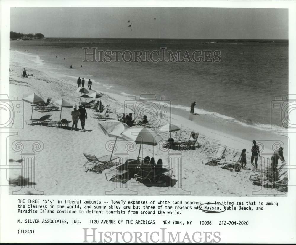 Cable Beach and Paradise Island in Nassau in the Bahamas-Historic Images