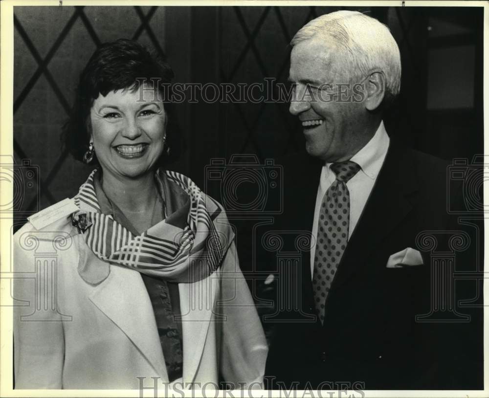 1988 Jill Wilson, Robert West Jr. at Cattle Baron Fundraising Lunch-Historic Images