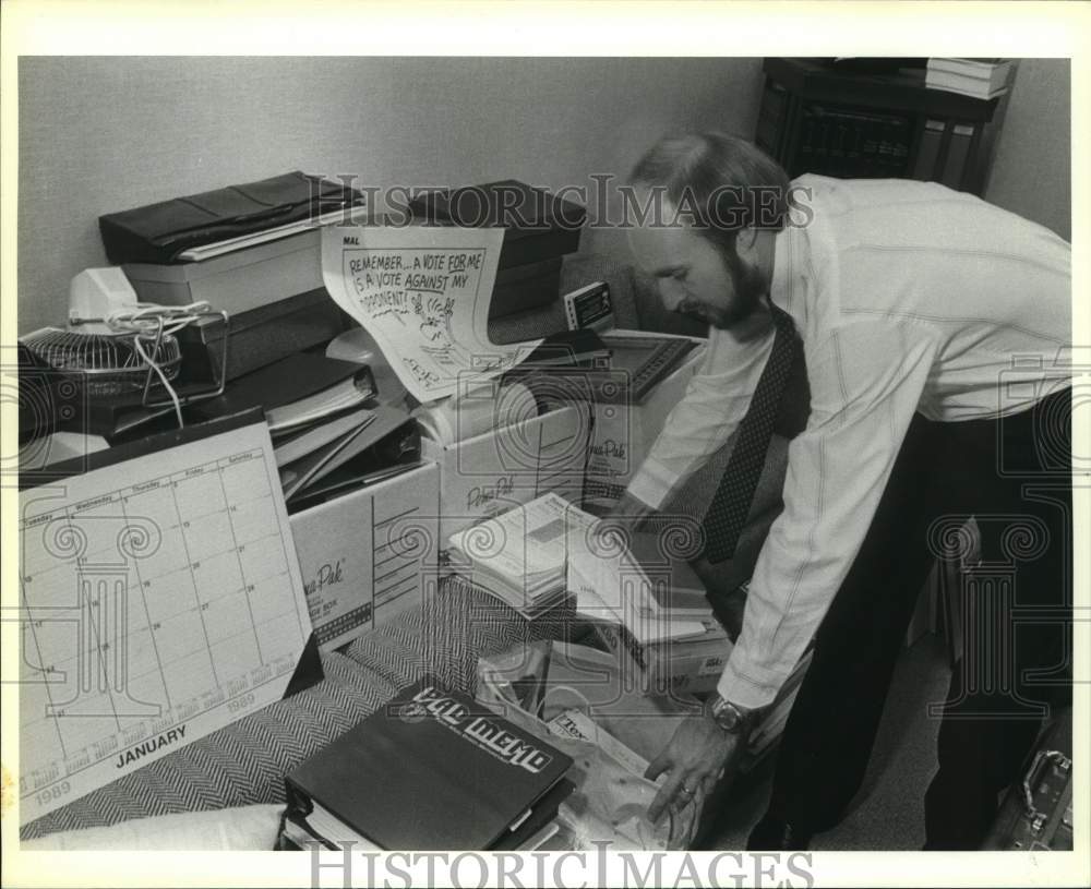 1988 Judge Sid Harle moves into office at Bexar Country Courthouse-Historic Images
