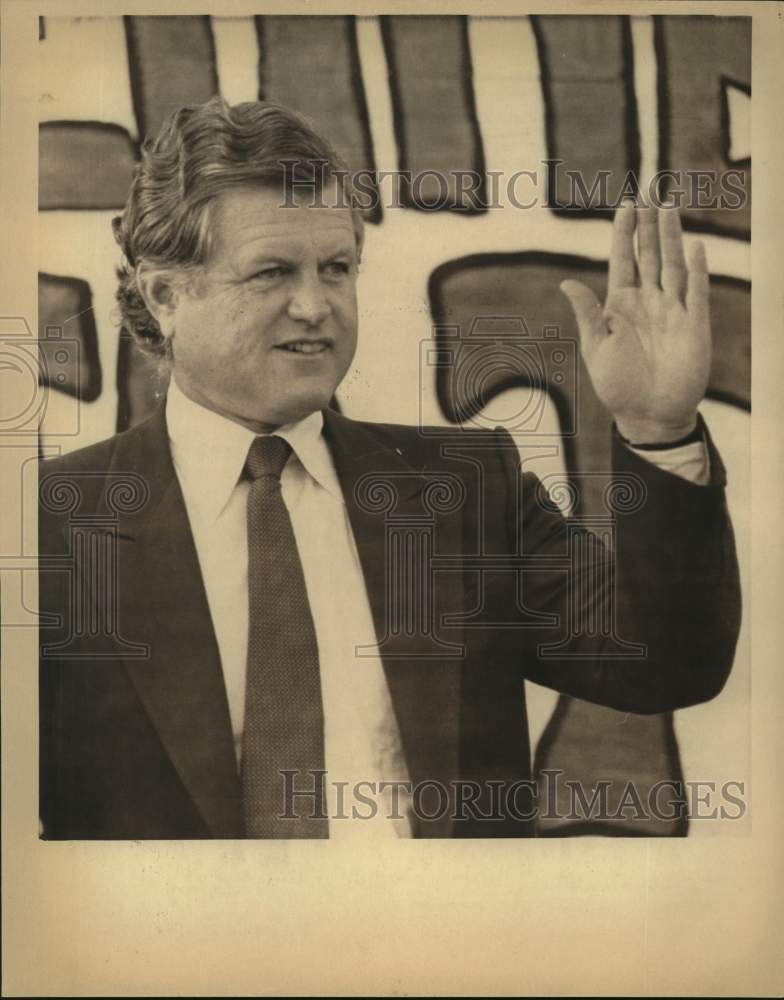 1980 Senator Edward Kennedy waving to his supporters-Historic Images