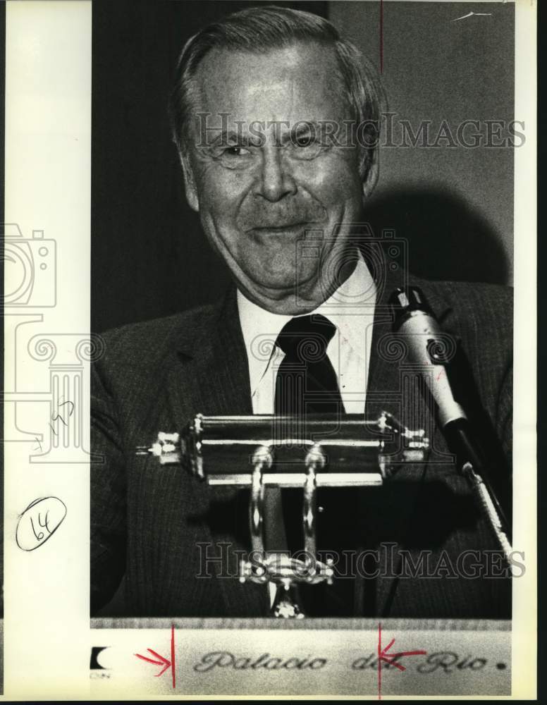 1984 Texas A&amp;M Chancellor Arthur Hansen, Texas Newspapers Conference-Historic Images