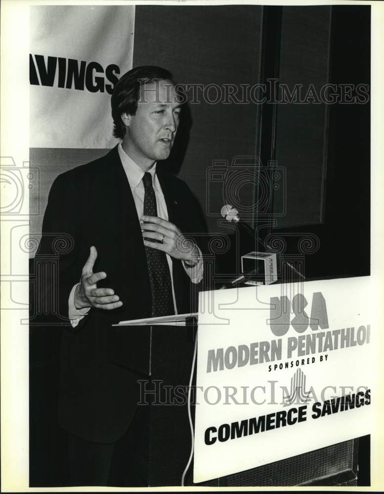 1988 John Kerr, Chairman of Commerce Savings, Texas-Historic Images