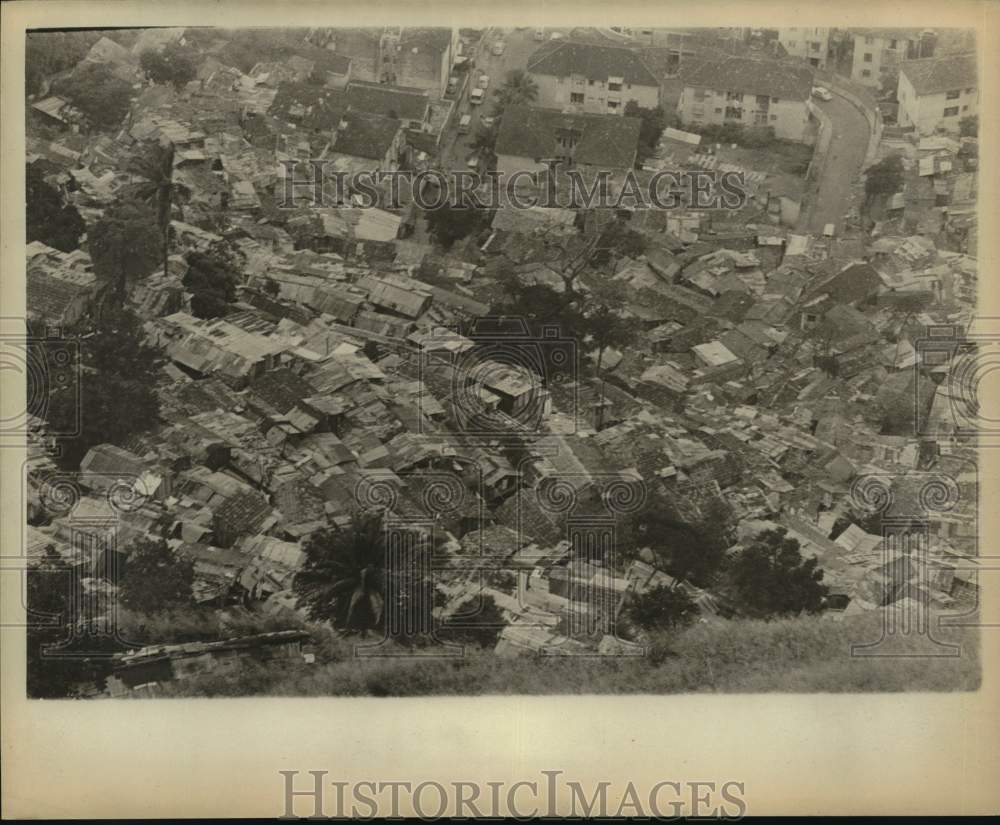 Aerial view of slum area in Rio de Janeiro, Brazil-Historic Images