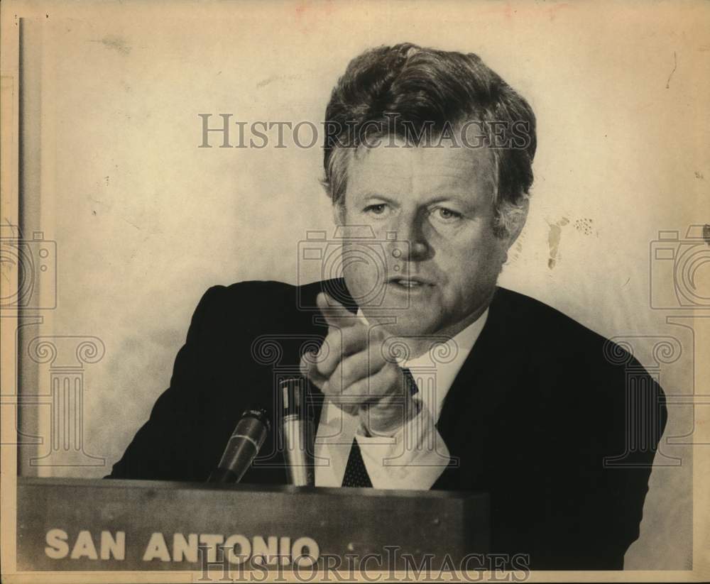 1980 Senator Edward Kennedy campaigning in San Antonio, Texas-Historic Images