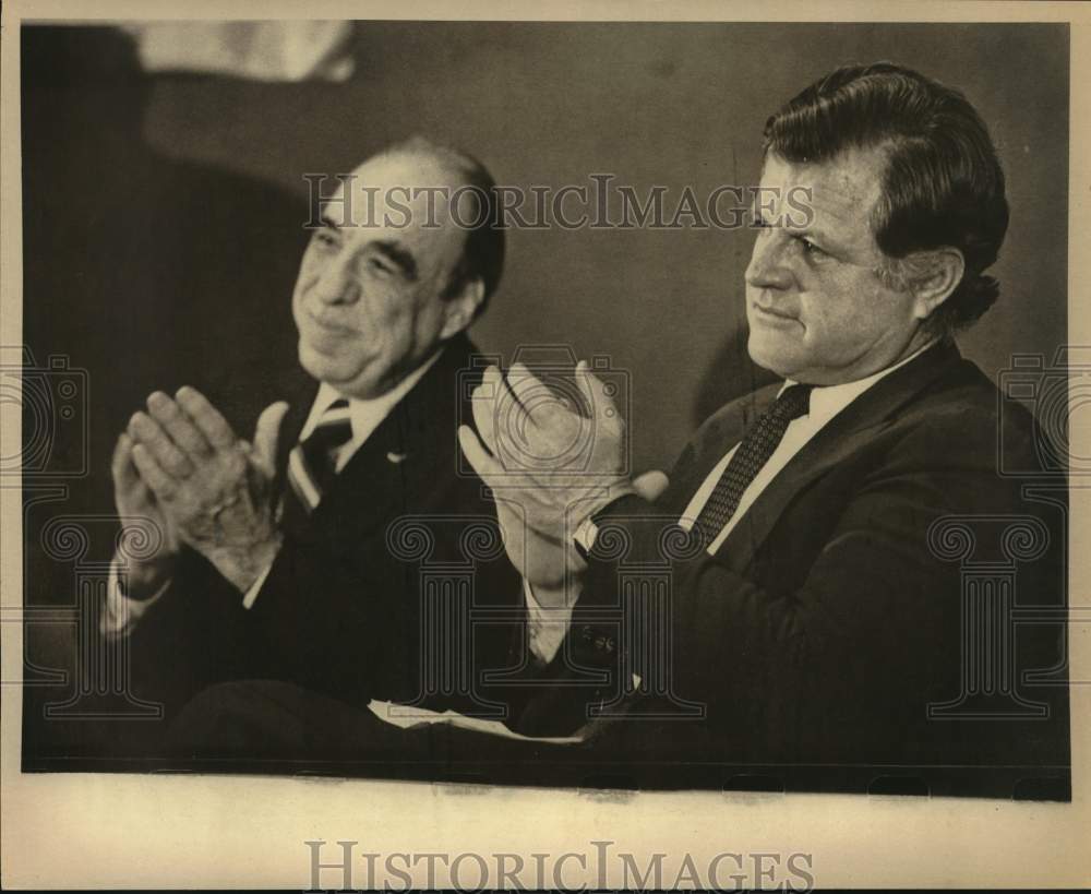 1980 Senator Edward Kennedy, Henry Gonzalez in San Antonio, Texas-Historic Images