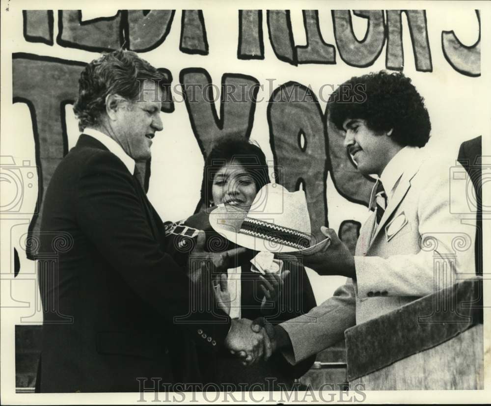 1980 Senator Edward Kennedy honored by Selda Menenes & Joel Correa-Historic Images