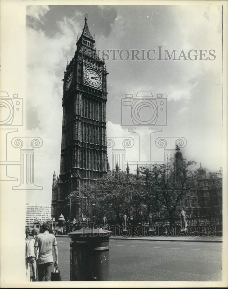 Westminster Abbey and Big Ben in London.-Historic Images
