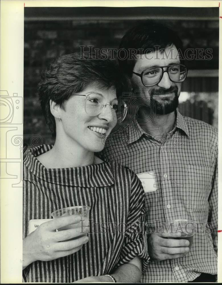 1985 Ulrike &amp; Axel Hanauske at International Visitors Group dinner-Historic Images