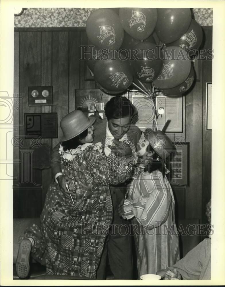 1983 Mayor Henry Cisnero celebrating his birthday at City Hall-Historic Images