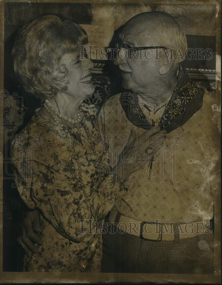 1975 Mrs. Udo Haarmarin and Marvin Hirsch at Pearl's, Texas-Historic Images